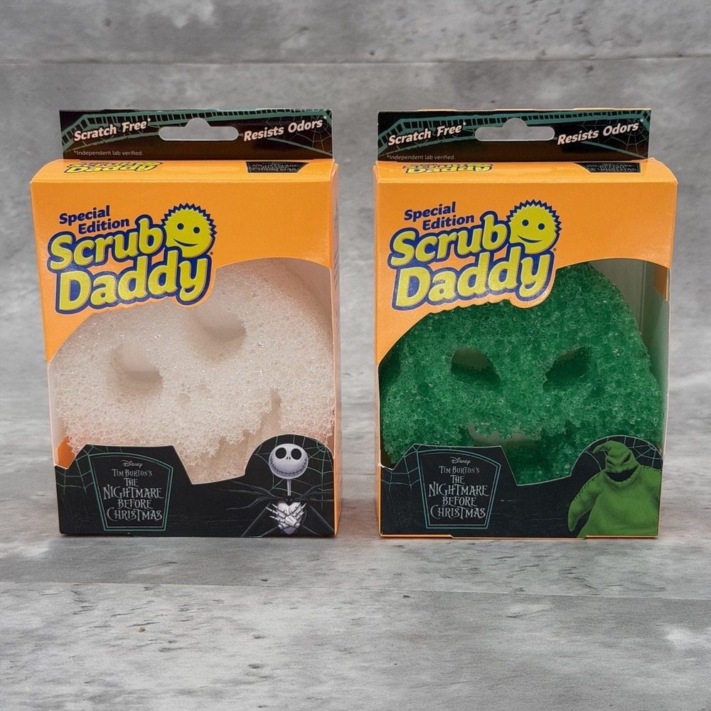 Scrub Daddy Special Edition Halloween Nightmare Before Christmas Lot Of 2 NEW